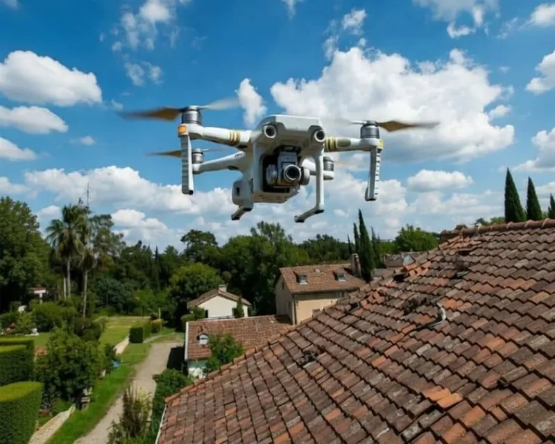 Inspection par drone à Égly dans l'Essonne