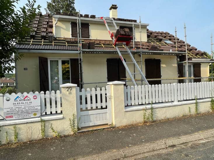 Rénovation de Toiture en cours dans l'Essonne (91) par M. ROBERT Daniel