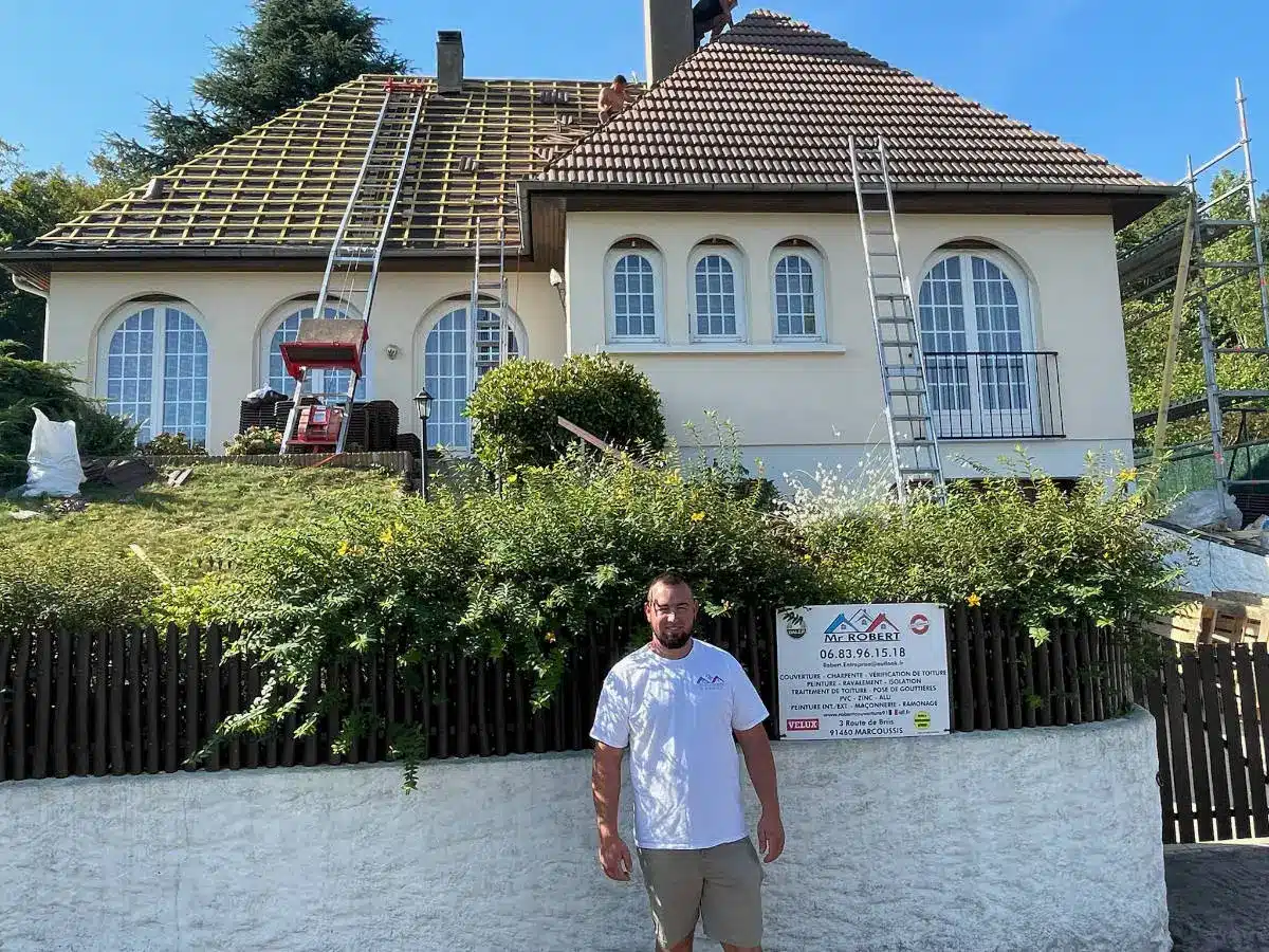 toiture en cours de renovation dans le 91 robert daniel